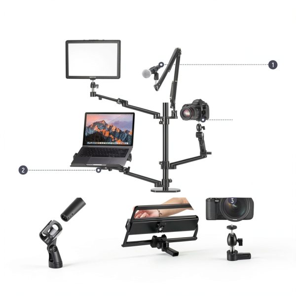 Neewer Overhead Camera Stand Desk Mount Rig 4 Boom Arms-1
