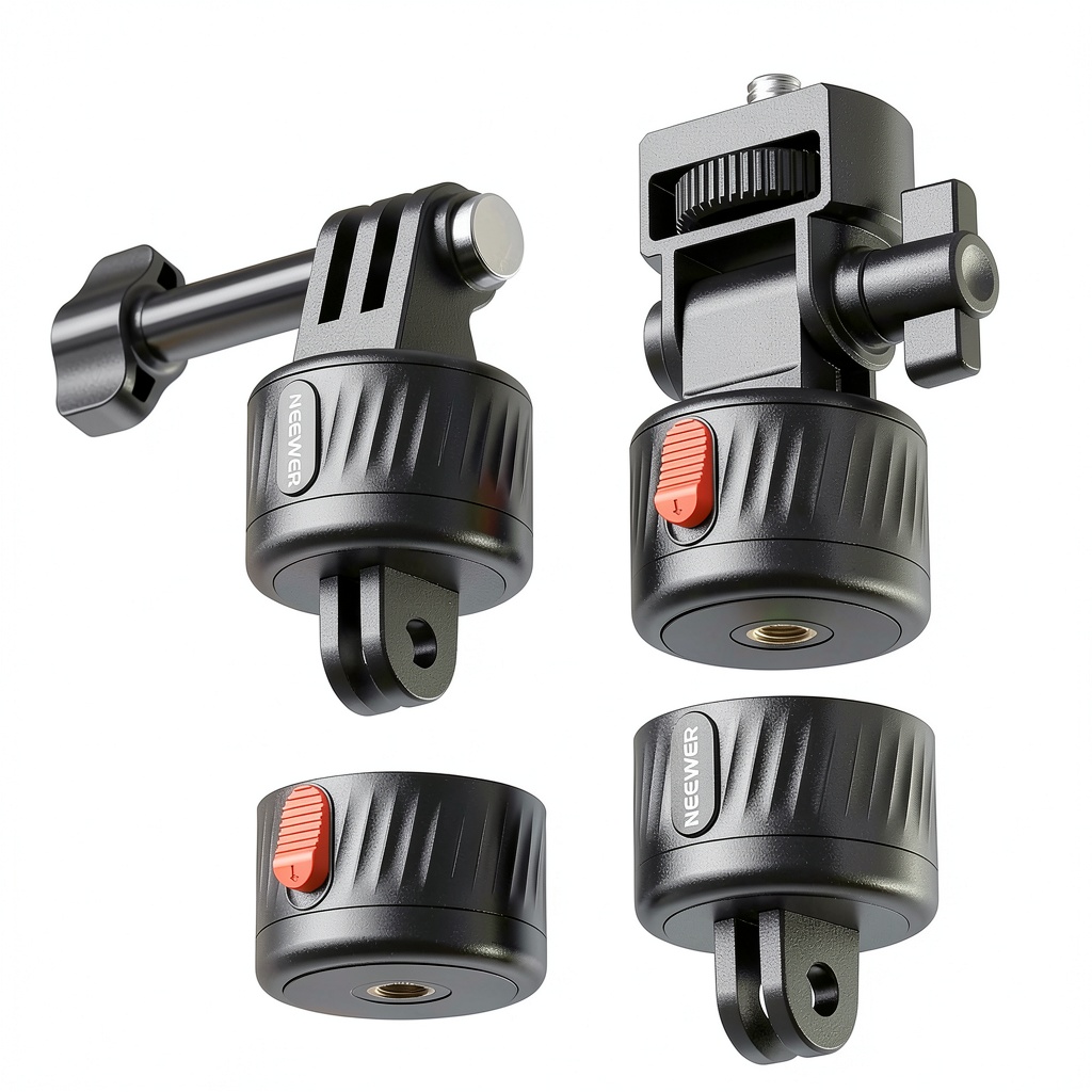 Neewer GP-24 magnetic mount kit components displayed on a table