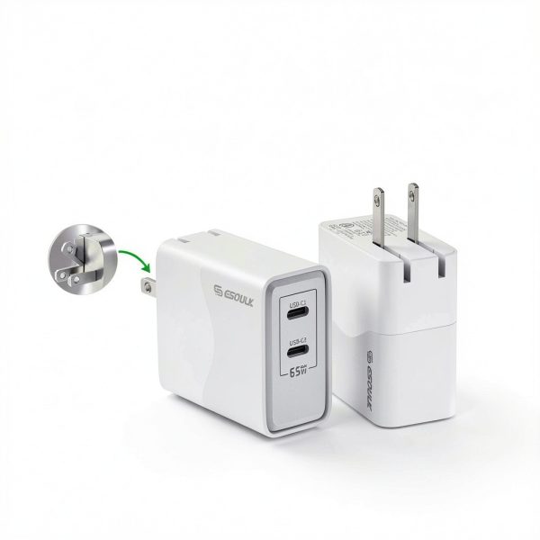 Esoulk 65W Dual USB-C Wall Charger Fast Compact-4