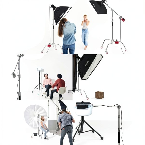 Neewer Heavy Duty Light Stand Metal Tripod Boom Arm Studio-2