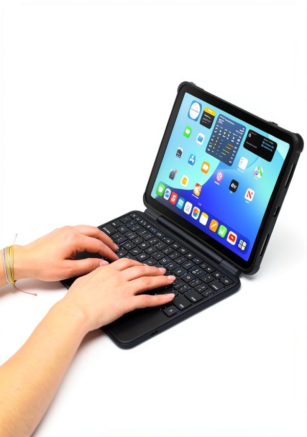 Macally iPad Keyboard Case Detachable Magnetic Backlit-1