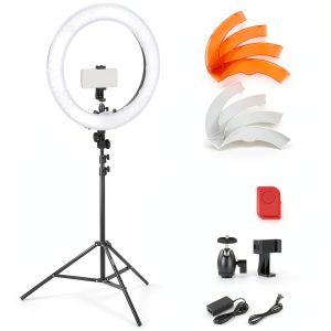 Neewer 18 Inch Ring Light Dimmable Bi Color Streaming-0