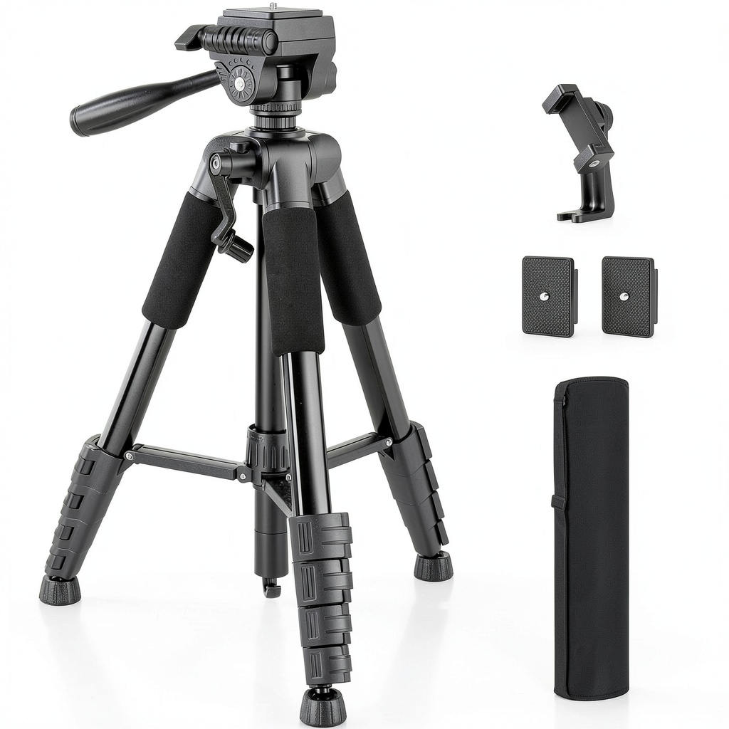 Neewer BASICS Tripod extended on rocky terrain
