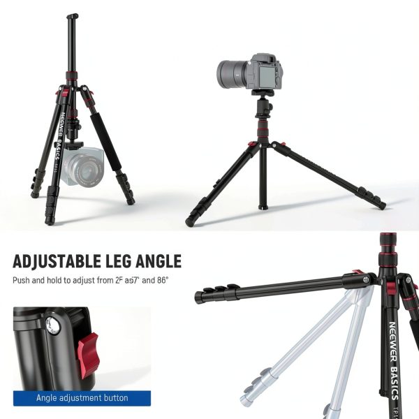 Neewer Basics Aluminum Tripod Monopod 360 Ball Head Phone-3