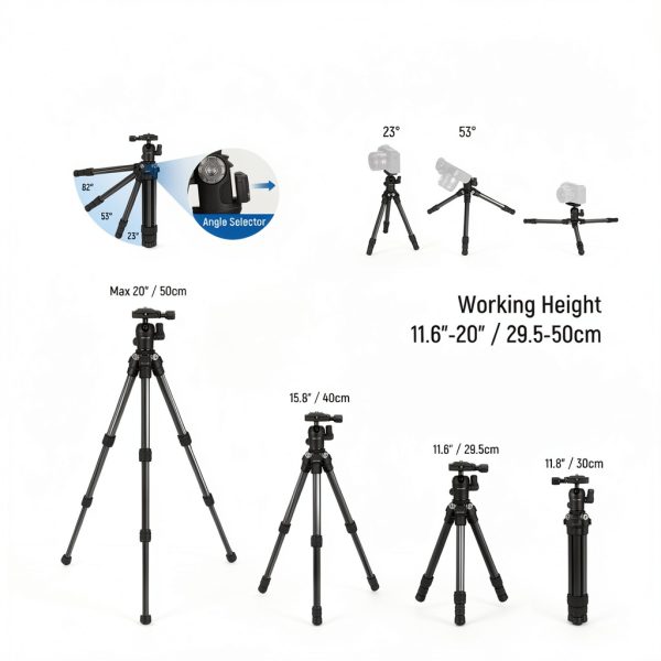 Neewer TP09 Carbon Fiber Tripod for iPhone Camera Travel-1