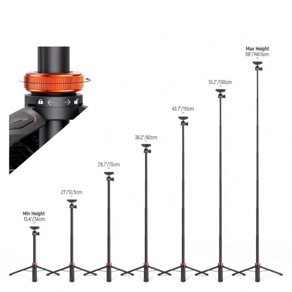 Neewer Basics Selfie Stick Tripod Metal Portable for iPhone-3