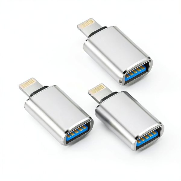 Lightning USB Adapter Card Reader Data Transfer iPhone iPad-1