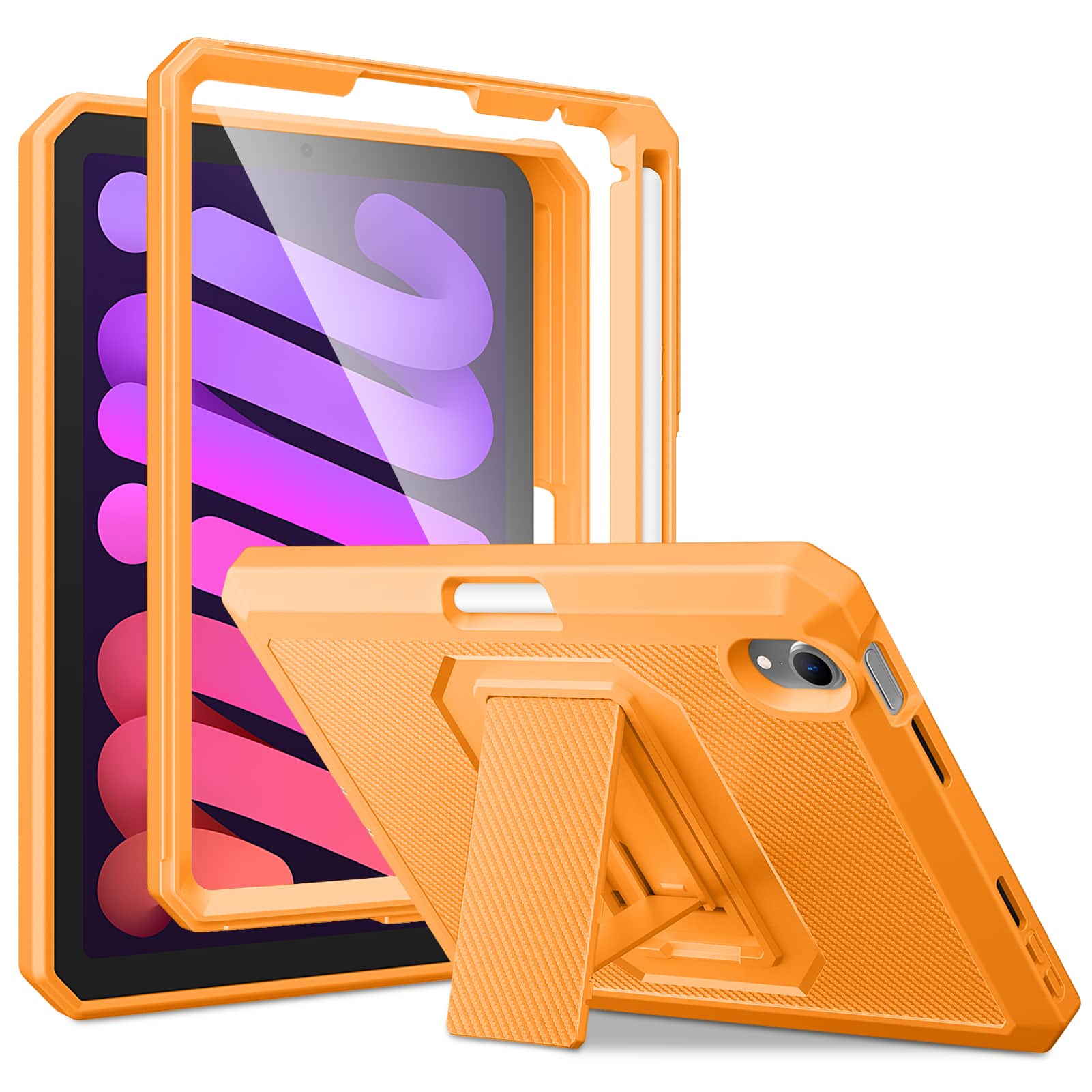 iPad Mini case with kickstand open on a table