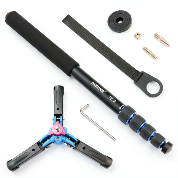 Neewer Aluminum Monopod with Tripod Base for DSLR Cameras-1