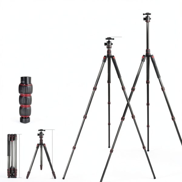 NEEWER Carbon Fiber Tripod Monopod DSLR Camera Ball Head-2