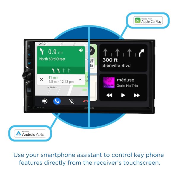 Jensen J3CA7W Car Stereo Touchscreen CarPlay Android Auto-3