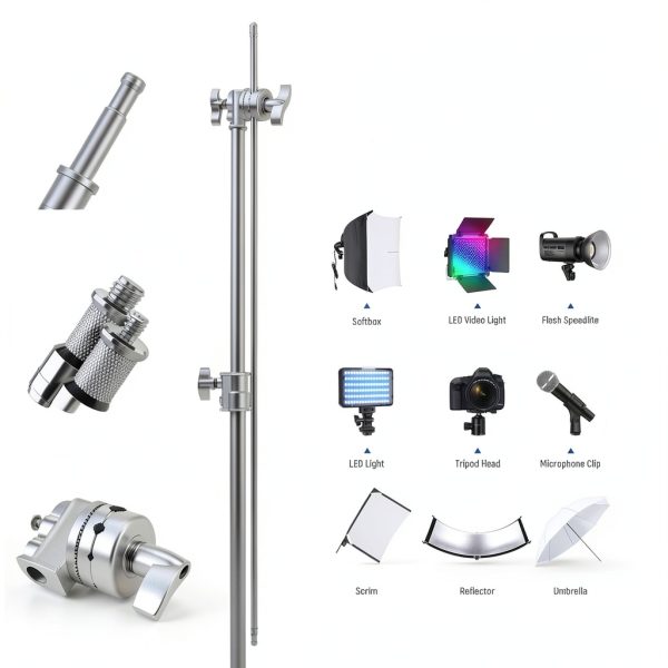 Neewer Heavy Duty Light Stand Metal Tripod Boom Arm Studio-5