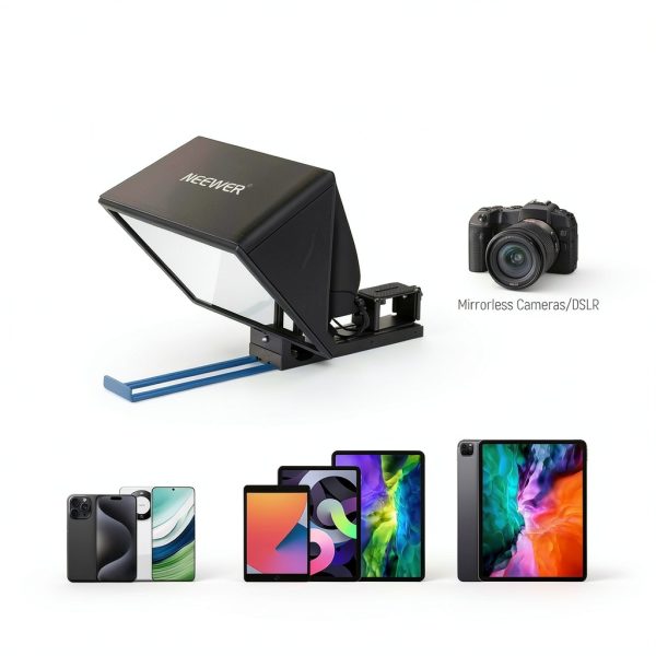 Neewer X12B Teleprompter Aluminum Alloy No Assembly Remote-5