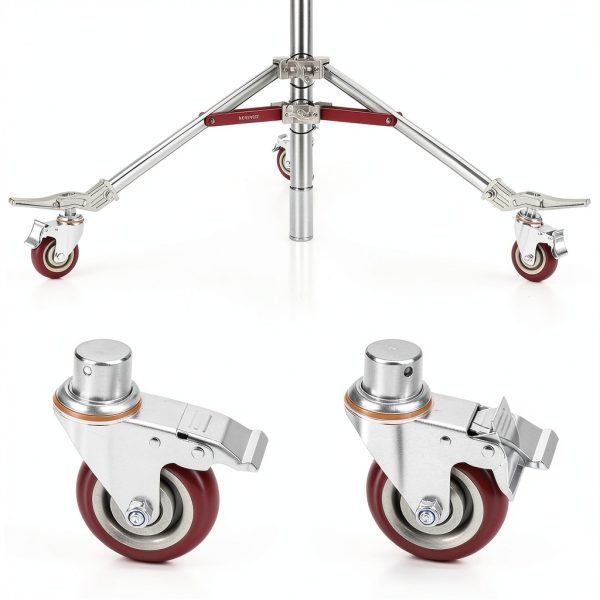 Neewer Heavy Duty Stainless Steel Light Stand with Casters-7