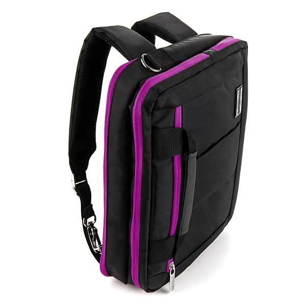Purple Tablet Bag Convertible Design Water Resistant Nylon-0