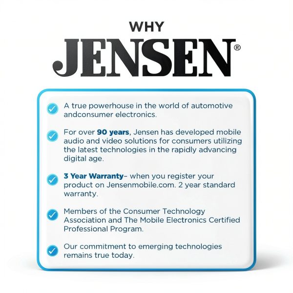 Jensen MPR210 Single DIN Stereo Bluetooth LCD Voice-1