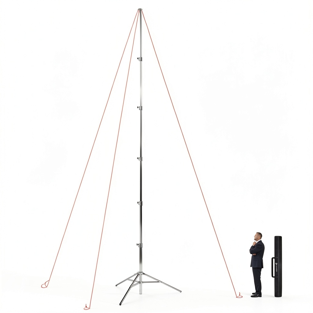 RAUBAY 24ft tripod extended in an outdoor setting