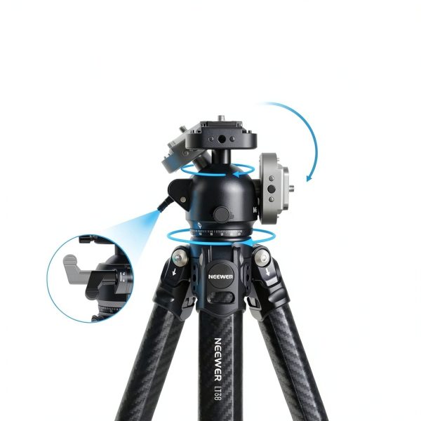 Neewer LITETRIP LT38 Carbon Fiber Travel Tripod Camera-4