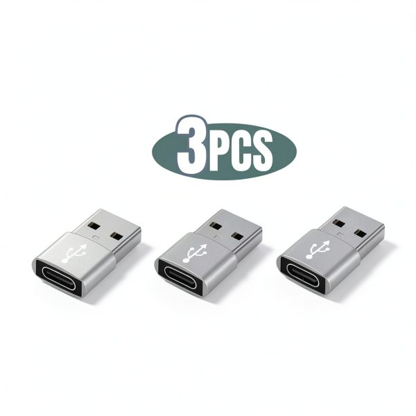 USB to USB C Adapter 3 Pack Charger Data Transfer Compatible-4