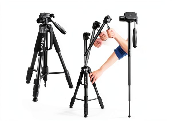 Neewer Aluminum Alloy 2 in 1 Tripod Monopod for DSLR Cameras-1