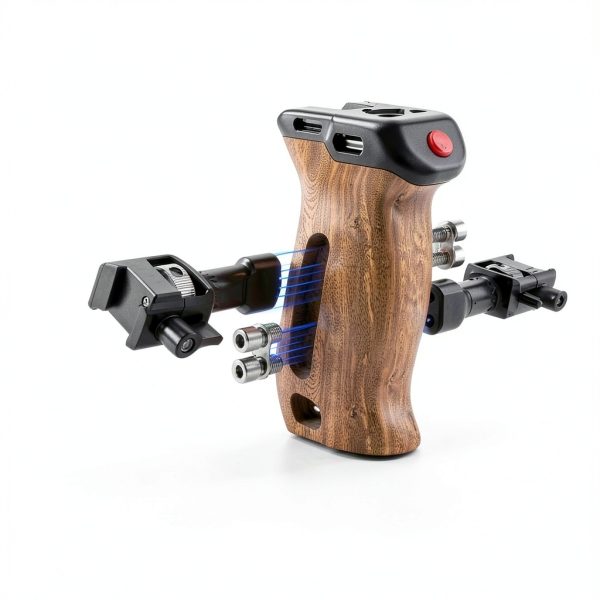 Neewer Wooden Side Handle Remote Trigger Camera Grip-3
