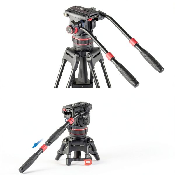 Neewer Heavy Duty Fluid Head Tripod Pro Damping Camera-6