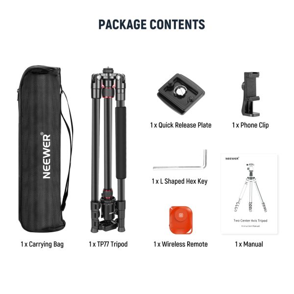 Neewer Aluminum Tripod Monopod 360 Ball Head Phone Holder-8