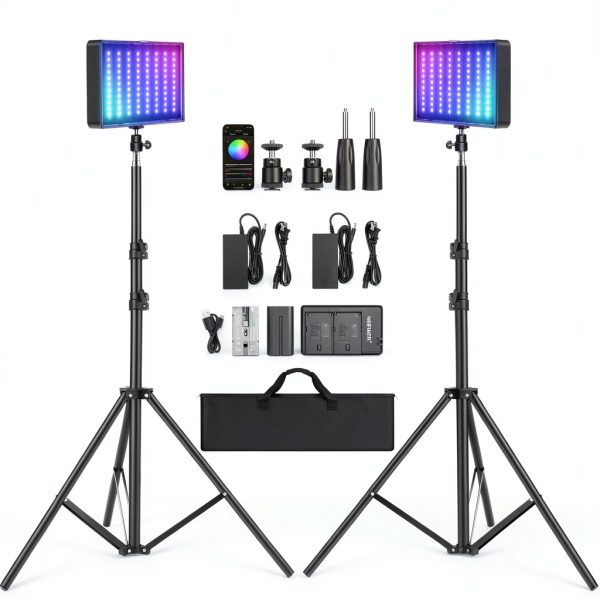 Neewer RGB Video Light Kit APP Control CRI97+ Streaming-0