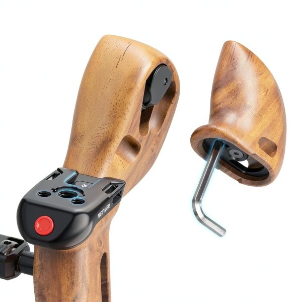 Neewer Wooden Side Handle Remote Trigger Camera Grip-7