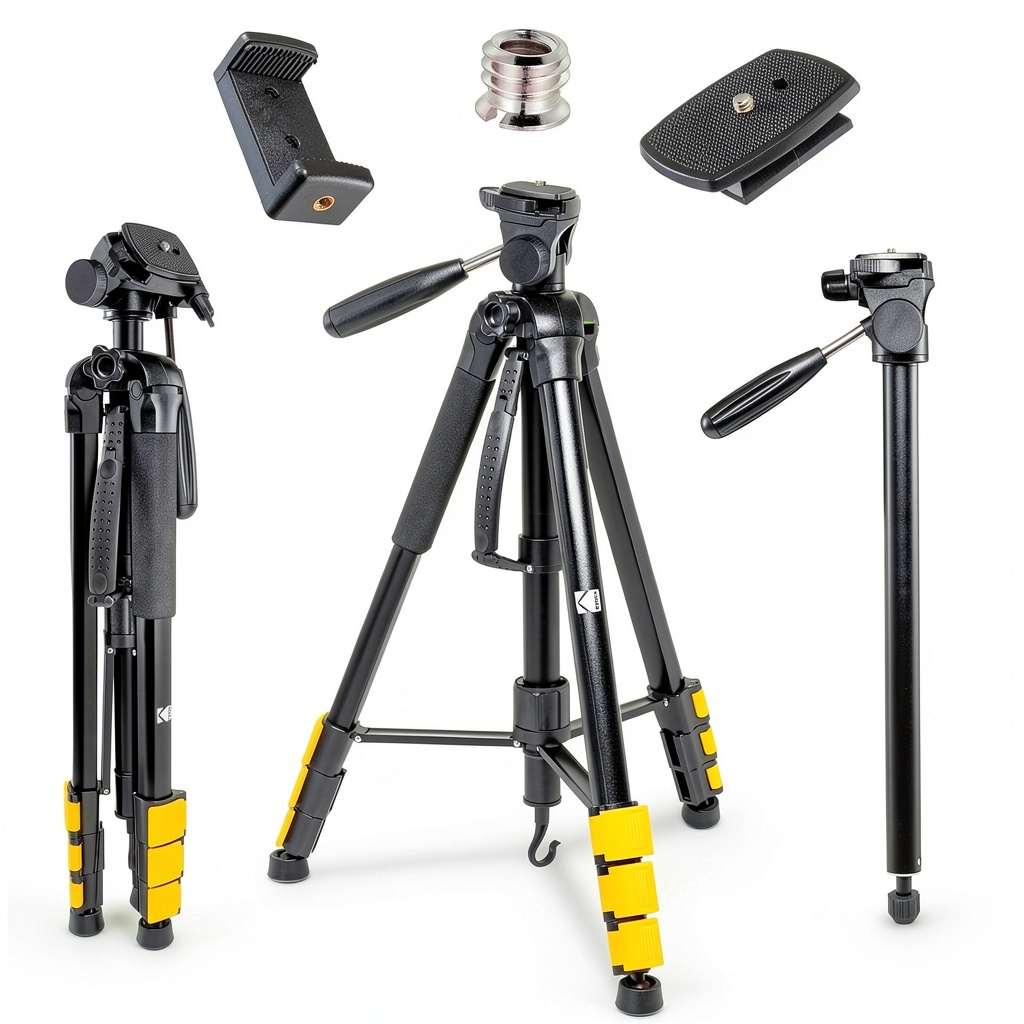 KODAK PhotoGear Tripod extended to full height on rocky terrain