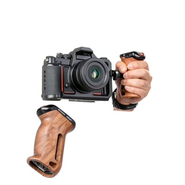 Neewer Wooden Side Handle Remote Trigger Camera Grip-1