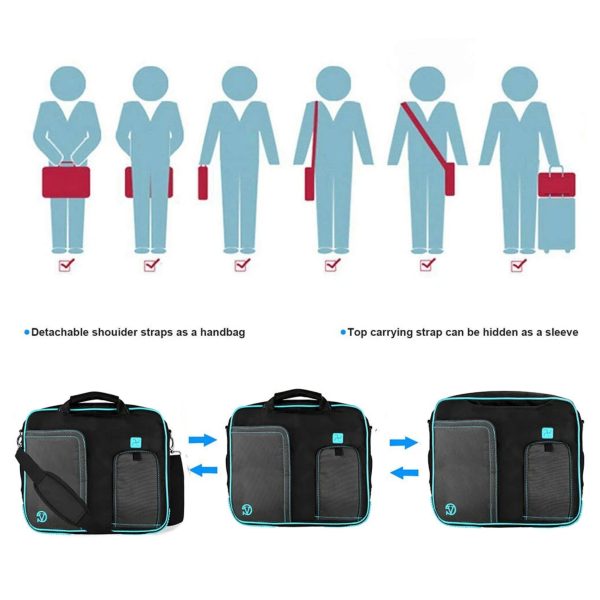 Aqua Tablet Shoulder Bag Water Resistant Nylon Travel-1