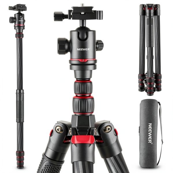 Neewer Carbon Fiber Camera Tripod Monopod 360 Ball Head-0