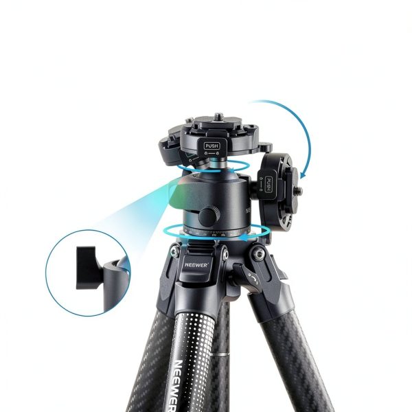Neewer LT34 Carbon Fiber Travel Tripod with Ball Head-1