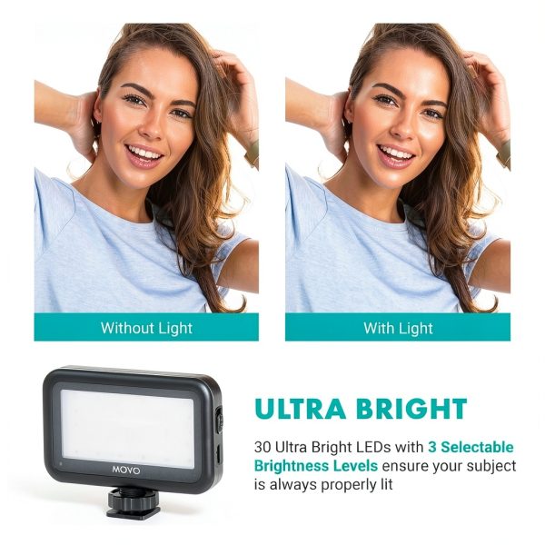 Movo USB-C Vlogging Kit Smartphone Microphone LED Light-4