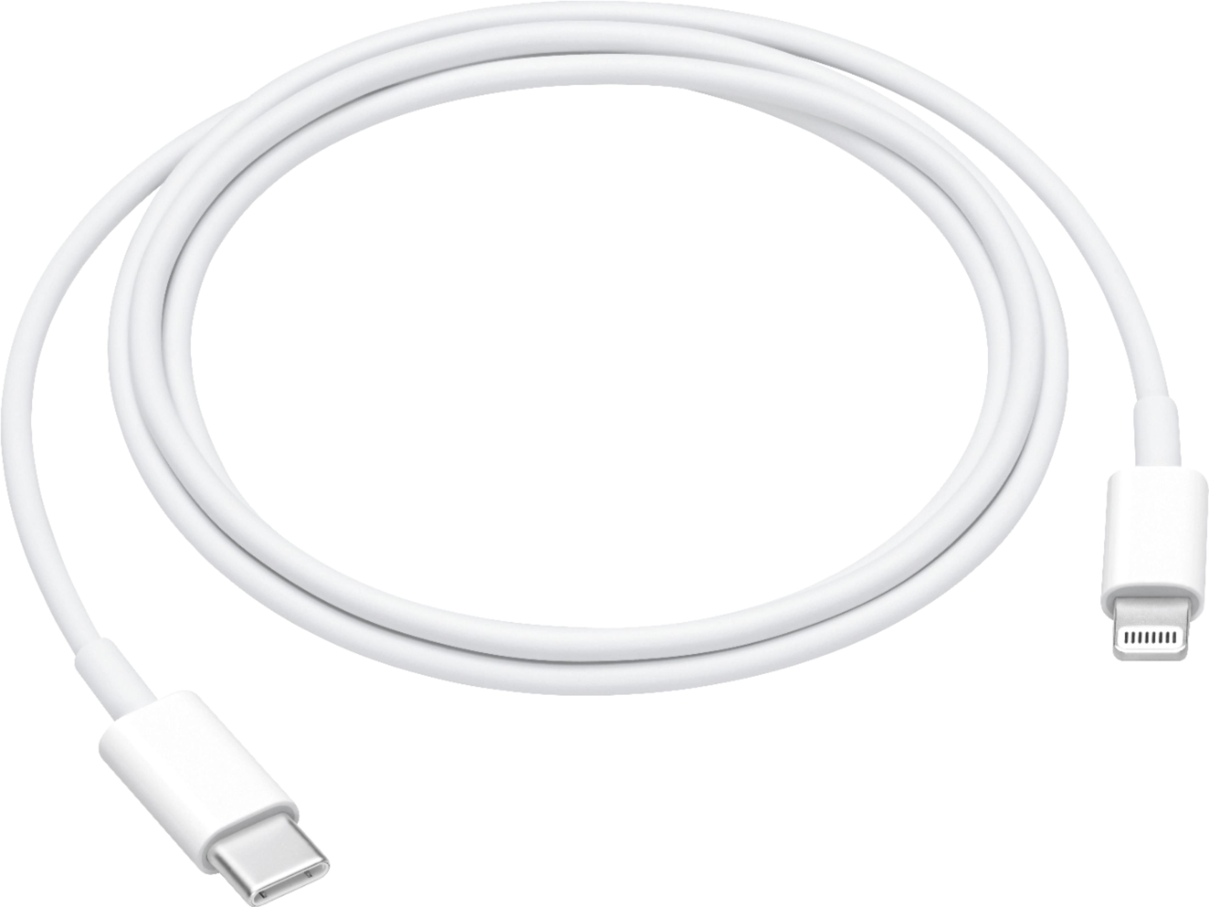 Apple Lightning to USB-C cable connected to iPad and MacBook