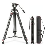 Neewer TP74 Video Tripod Fluid Head Aluminum Heavy Duty-0