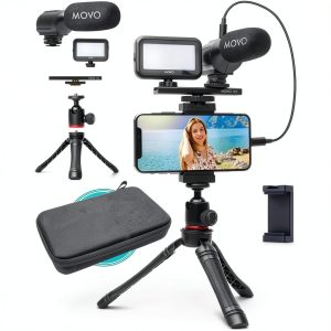 Movo iVlogger Smartphone Vlogging Kit with Microphone and-0