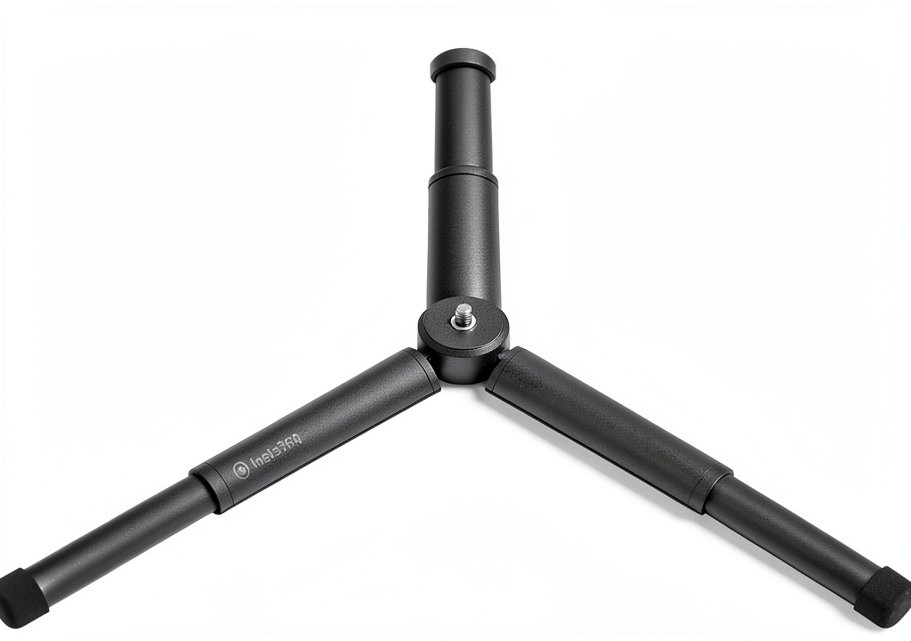 Insta360 All Purpose Tripod extended on rocky terrain