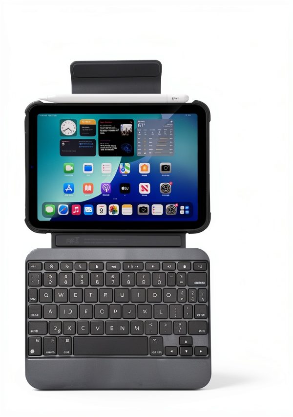 Macally iPad mini Keyboard Case Full Keys 360 View-6