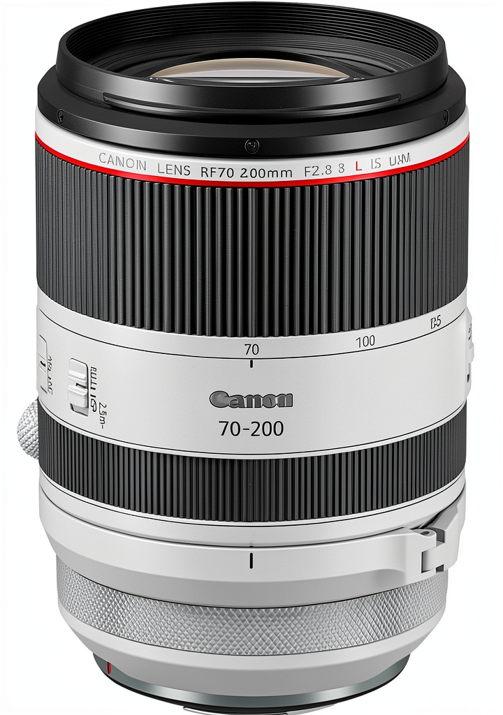 Installing Canon RF70 200mm F2.8L IS USM Telephoto Zoom Lens EOS R on a wooden desk