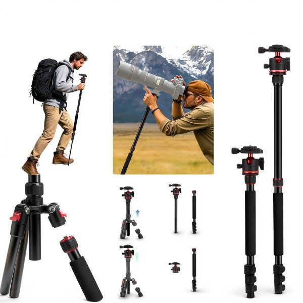 Neewer Basics Travel Tripod Monopod Camera Phone Stand-5