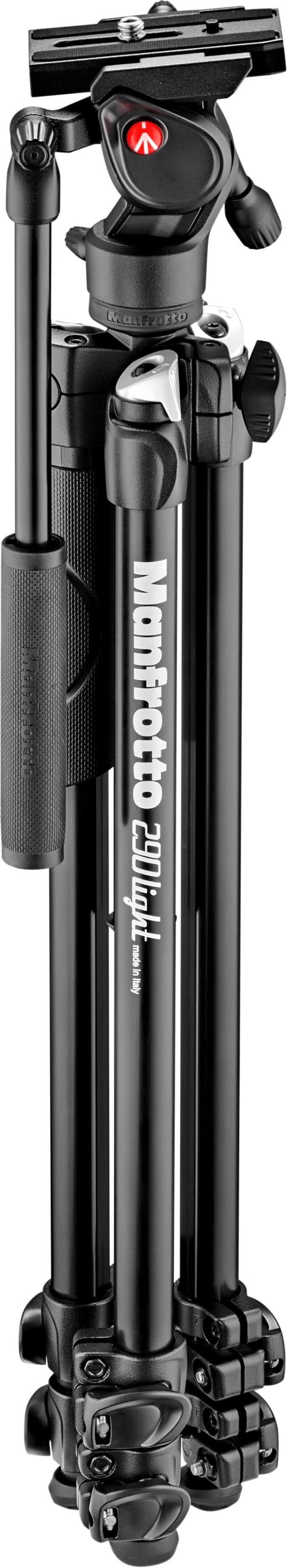 Manfrotto Aluminum Tripod Fluid Video Head Camera Balancing-4
