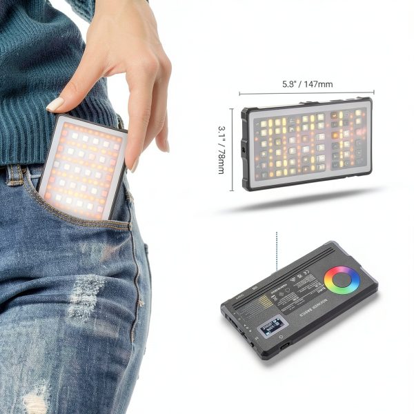 Neewer Basics Full RGB Camera Light Portable Metal Streaming-7