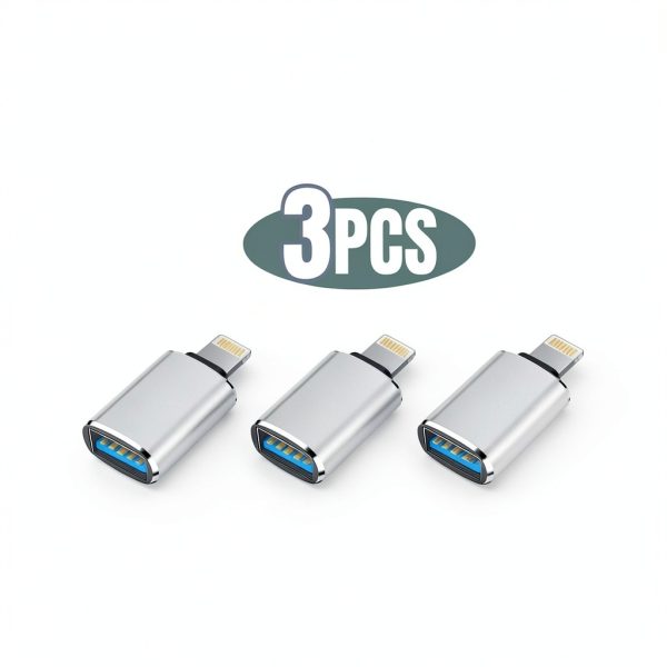 Lightning USB Adapter Card Reader Data Transfer iPhone iPad-4