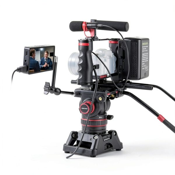 Neewer Carbon Fiber Tripod Fluid Head Quick Release DSLR-5