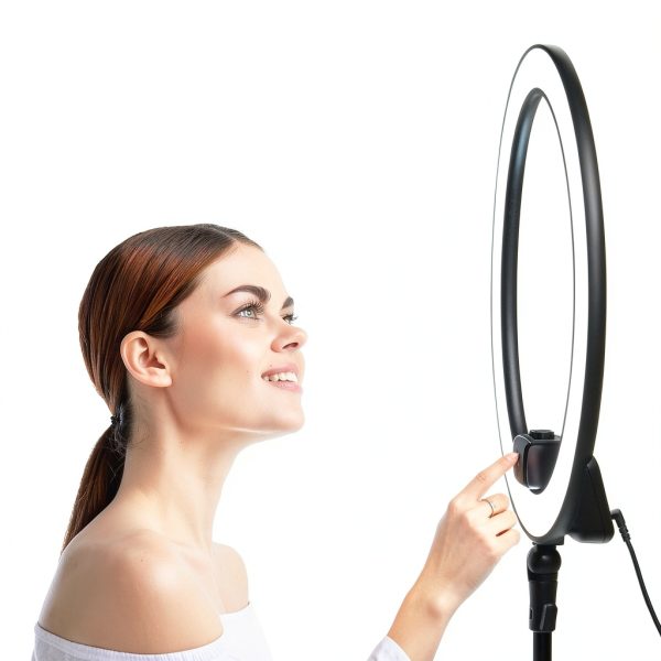 Neewer 18 Inch LED Ring Light Tripod Phone Holder Remote-1
