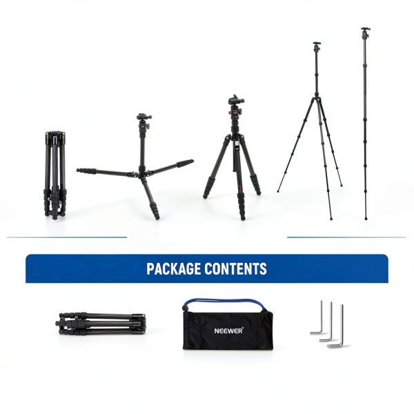 Neewer Carbon Fiber Tripod Monopod 65 Inch Travel DSLR-8