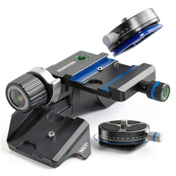 Neewer 3 Way Geared Tripod Head Aluminum Alloy Camera Pan-4