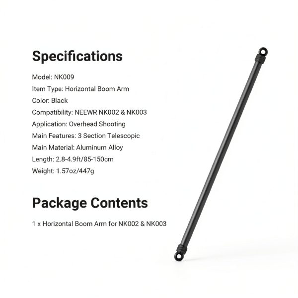 Neewer NK009 Boom Arm Telescopic Aluminum Alloy Streaming-6